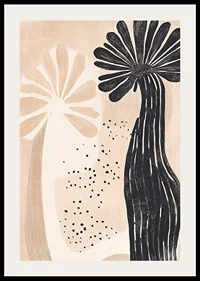 Abstract floral pattern meets natural elegance in soft, earthy tones-2