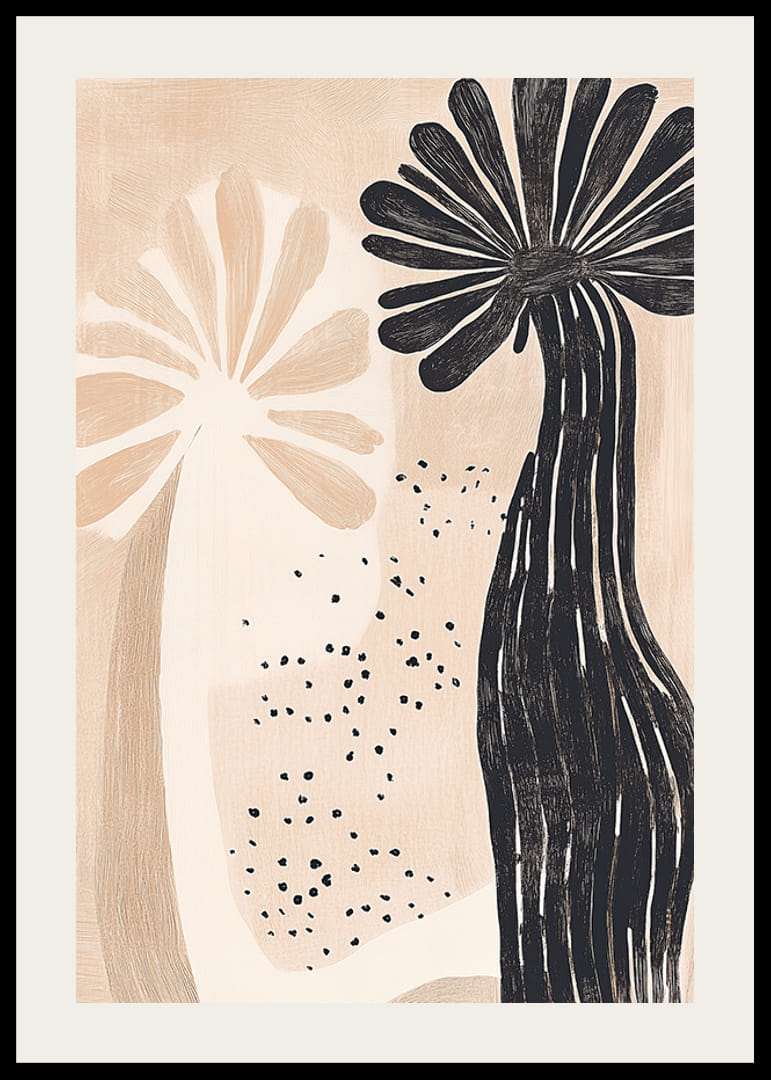 Abstrakt blomstermønster møder naturlig elegance i bløde jordfarver-12