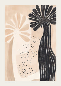 Abstrakt blomstermønster møder naturlig elegance i bløde jordfarver-3