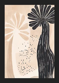 Abstract floral pattern meets natural elegance in soft, earthy tones-5
