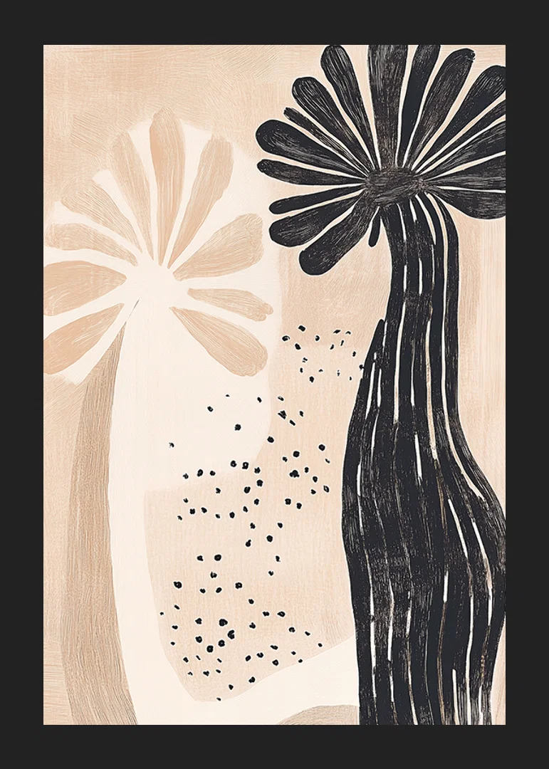 Abstract floral pattern meets natural elegance in soft, earthy tones-12