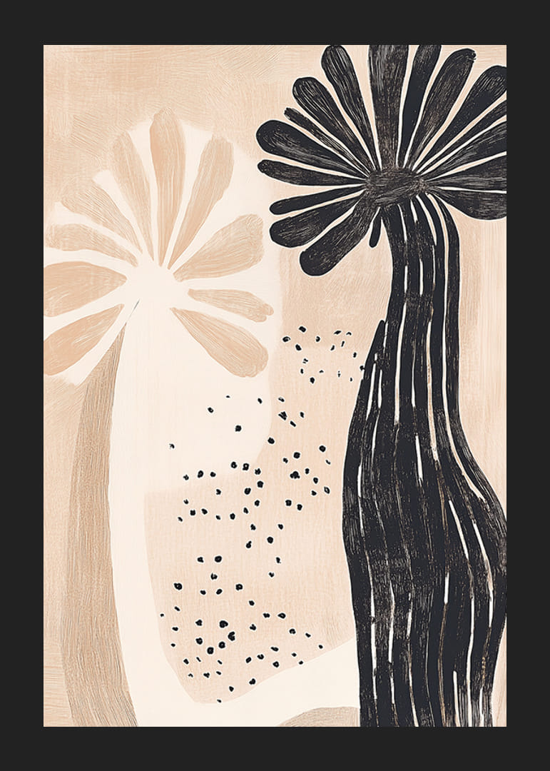 Abstrakt blomstermønster møder naturlig elegance i bløde jordfarver-12