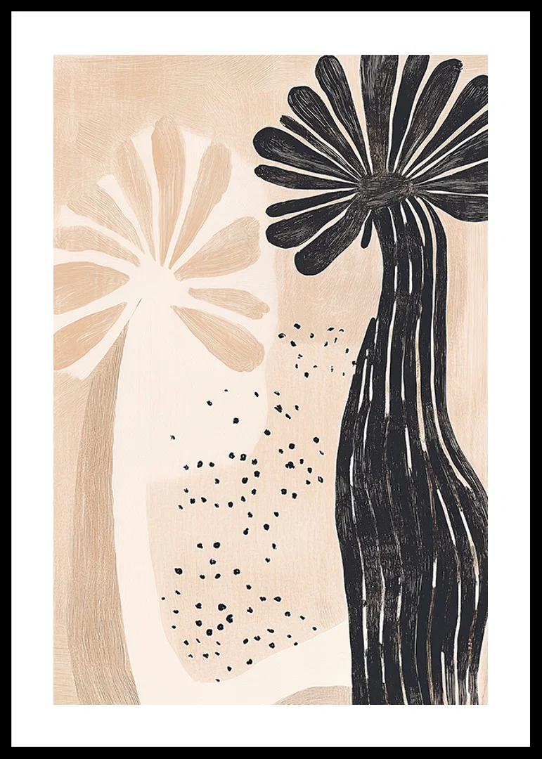 Abstract floral pattern meets natural elegance in soft, earthy tones-12