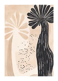 Abstract floral pattern meets natural elegance in soft, earthy tones-1