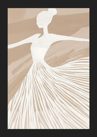 Elegant balettdansare i mjuka, jordnära toner skapar känsla av graciös rörelse-5