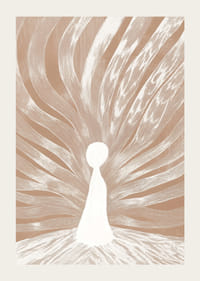 En mystisk gestalt strålar kraft och inspiration-3