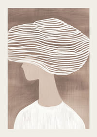 Abstrakt elegans med mjuka linjer i dämpade, jordnära toner-3