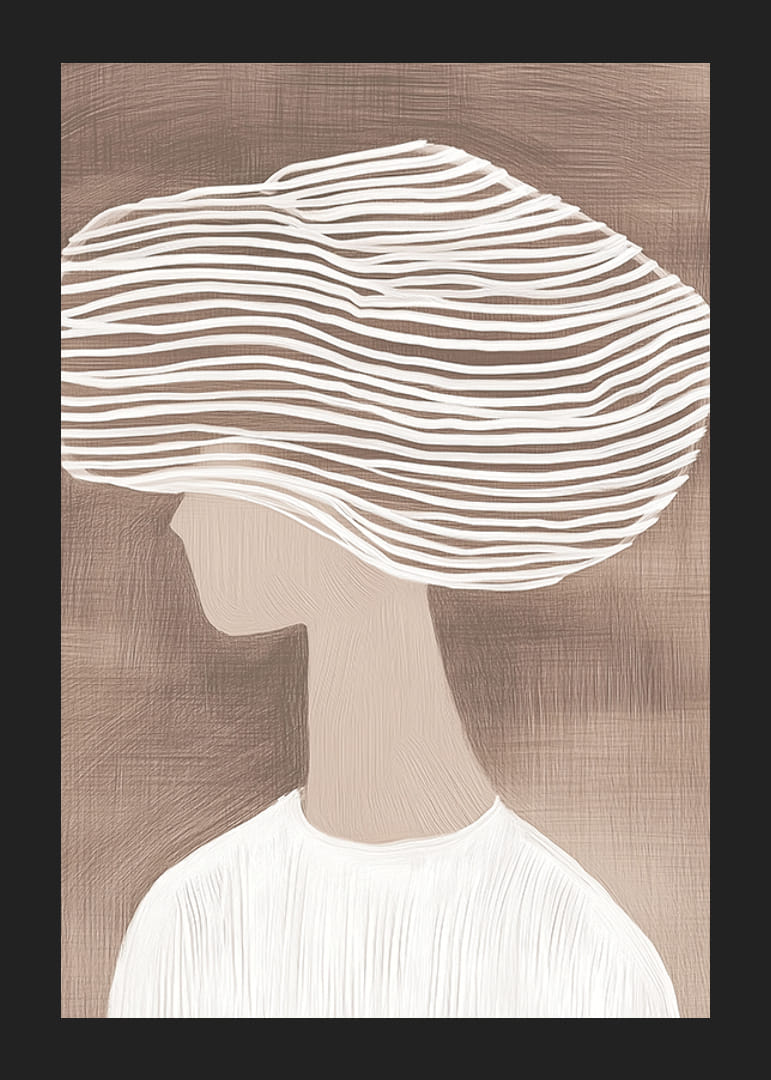 Abstrakt elegans med mjuka linjer i dämpade, jordnära toner-12