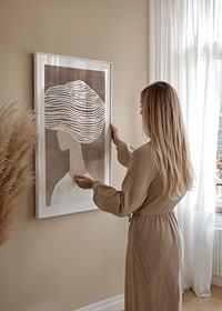 Abstrakta elegance ar maigām līnijām klusinātos, zemes toņos-8
