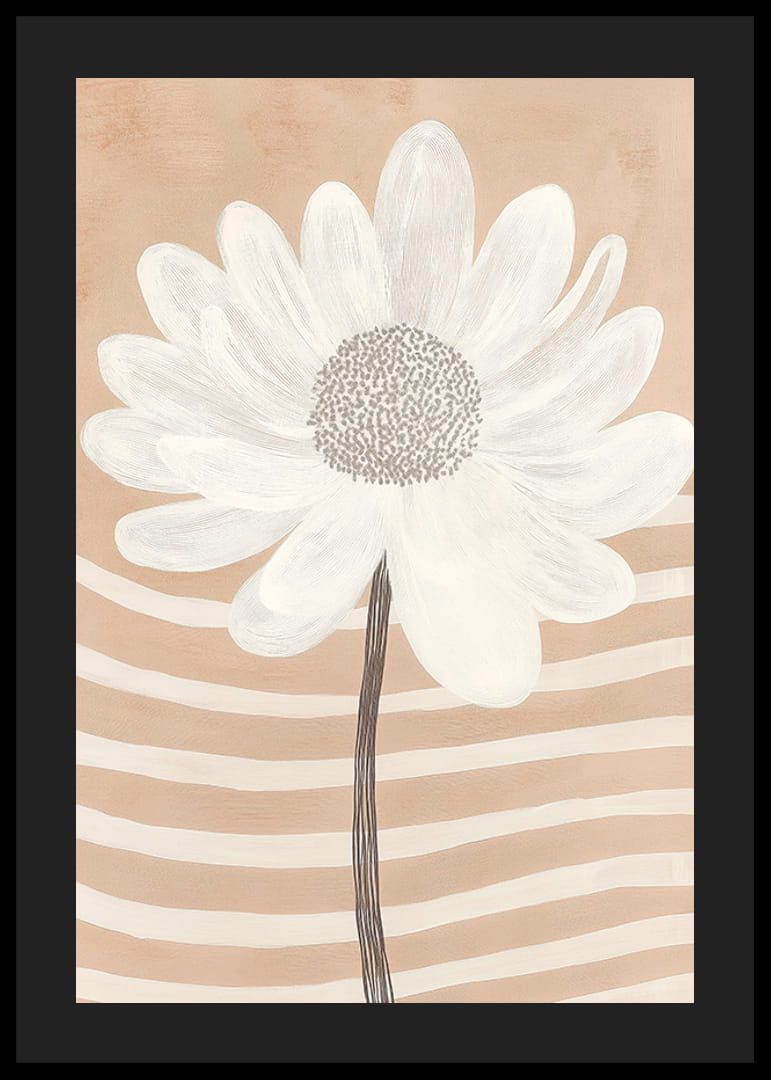 Eenvoudige elegantie met een witte bloem tegen beige golven-12