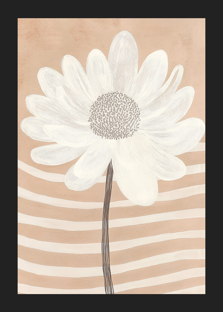 Eenvoudige elegantie met een witte bloem tegen beige golven-12