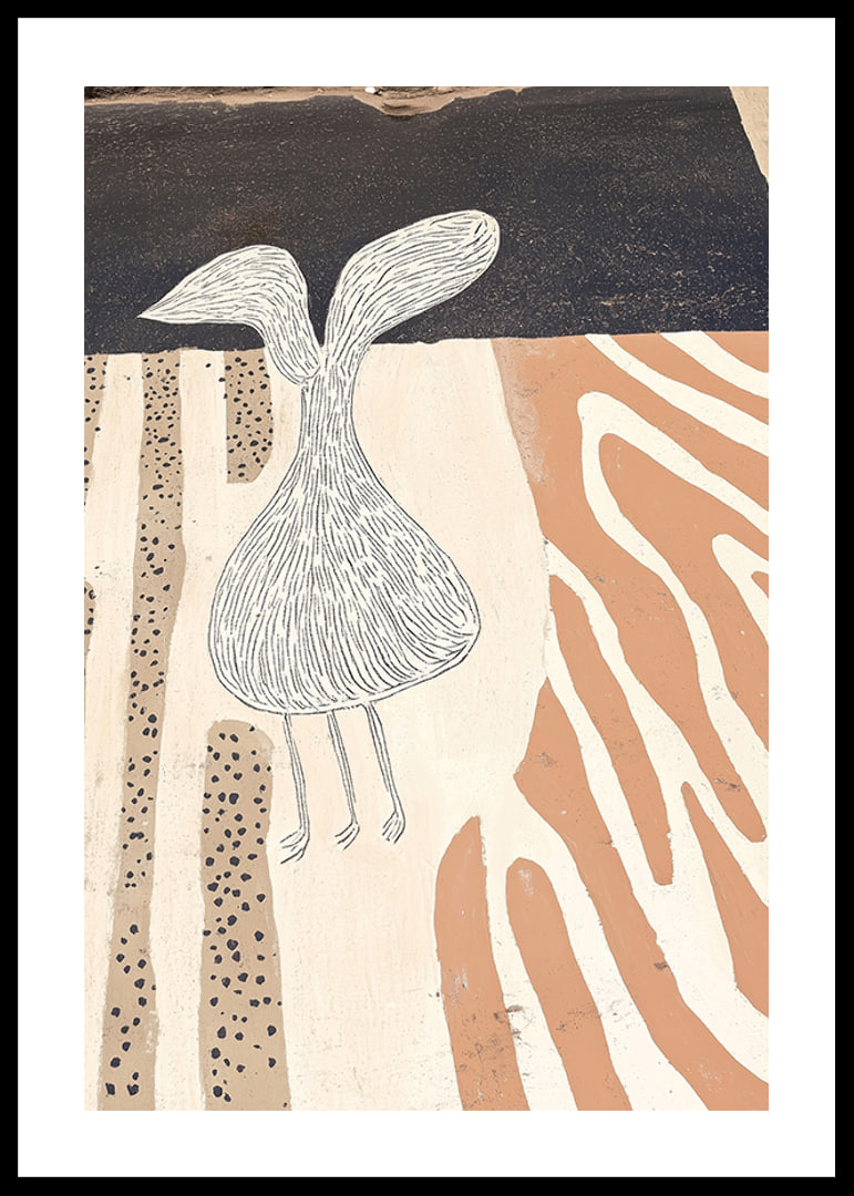 Abstract lines meet earthy tones in a playful harmony-12