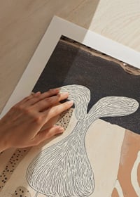 Abstract lines meet earthy tones in a playful harmony-9