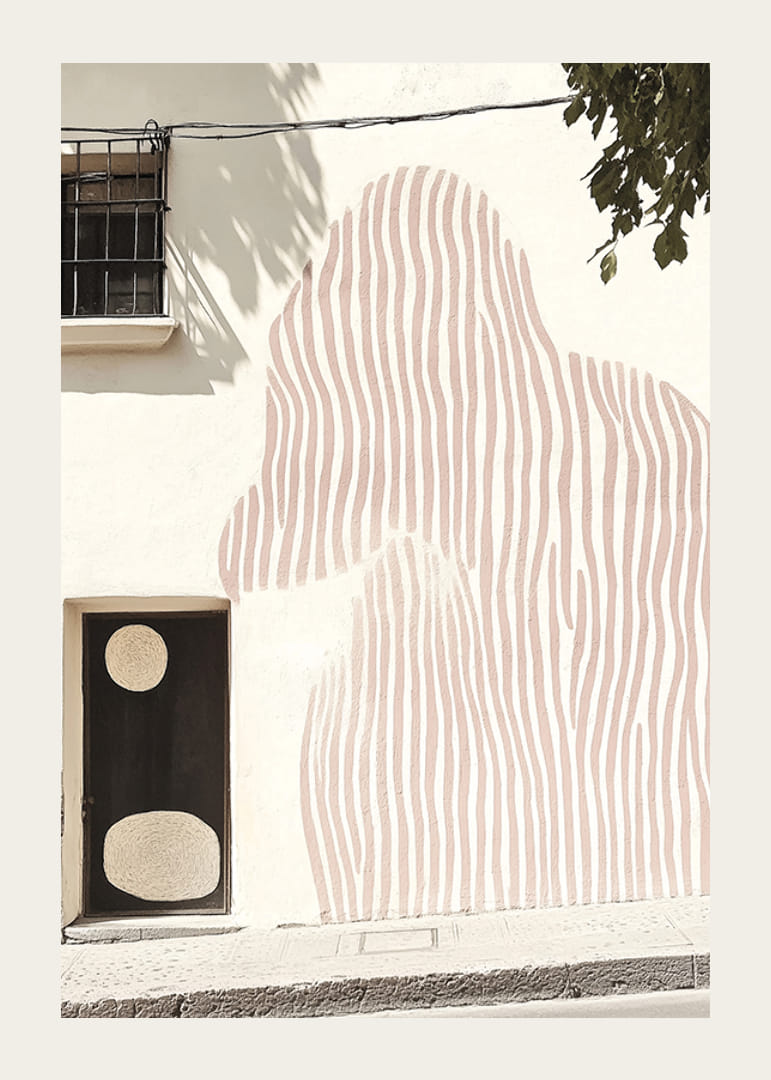 Arta subtilă se întâlnește cu arhitectura într-un mural elegant-12