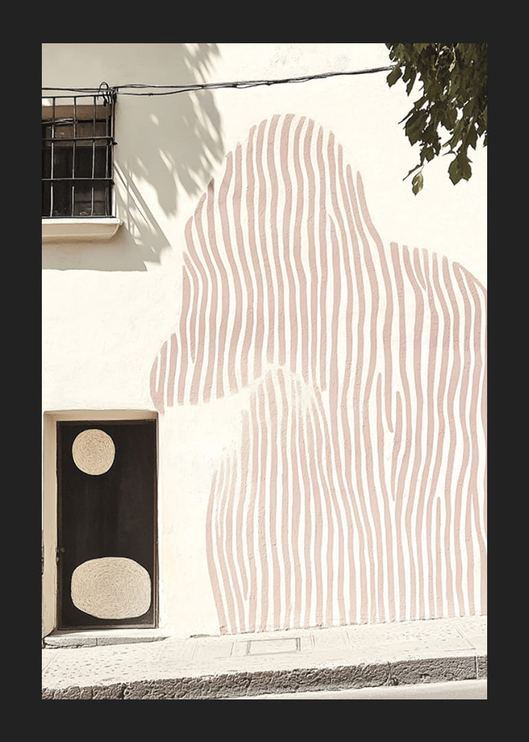 Arta subtilă se întâlnește cu arhitectura într-un mural elegant-12