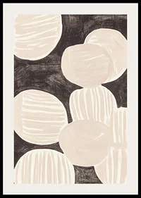 Abstract shapes float harmoniously over a dark background-2