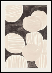 Des formes abstraites flottent harmonieusement sur un fond sombre-2