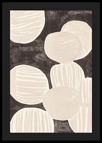 Abstract shapes float harmoniously over a dark background-4