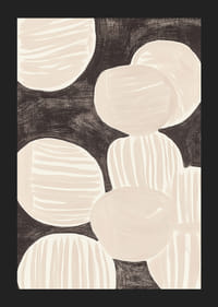 Des formes abstraites flottent harmonieusement sur un fond sombre-5