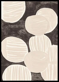Abstract shapes float harmoniously over a dark background-6