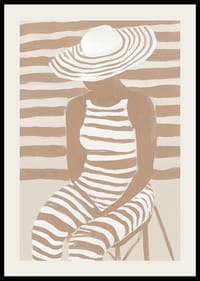 Randigt lugn möter stilfull elegans i detta harmoniska konstverk-2