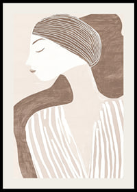 Clean and elegant, depicting a woman in minimalist harmony-2