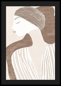 Stilren och elegant, avbildar en kvinna i minimalistisk harmoni-4