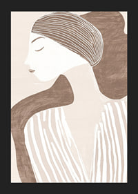 Clean and elegant, depicting a woman in minimalist harmony-5