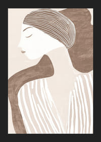 Stilren och elegant, avbildar en kvinna i minimalistisk harmoni-5