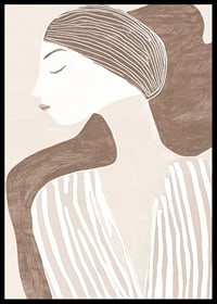 Clean and elegant, depicting a woman in minimalist harmony-6