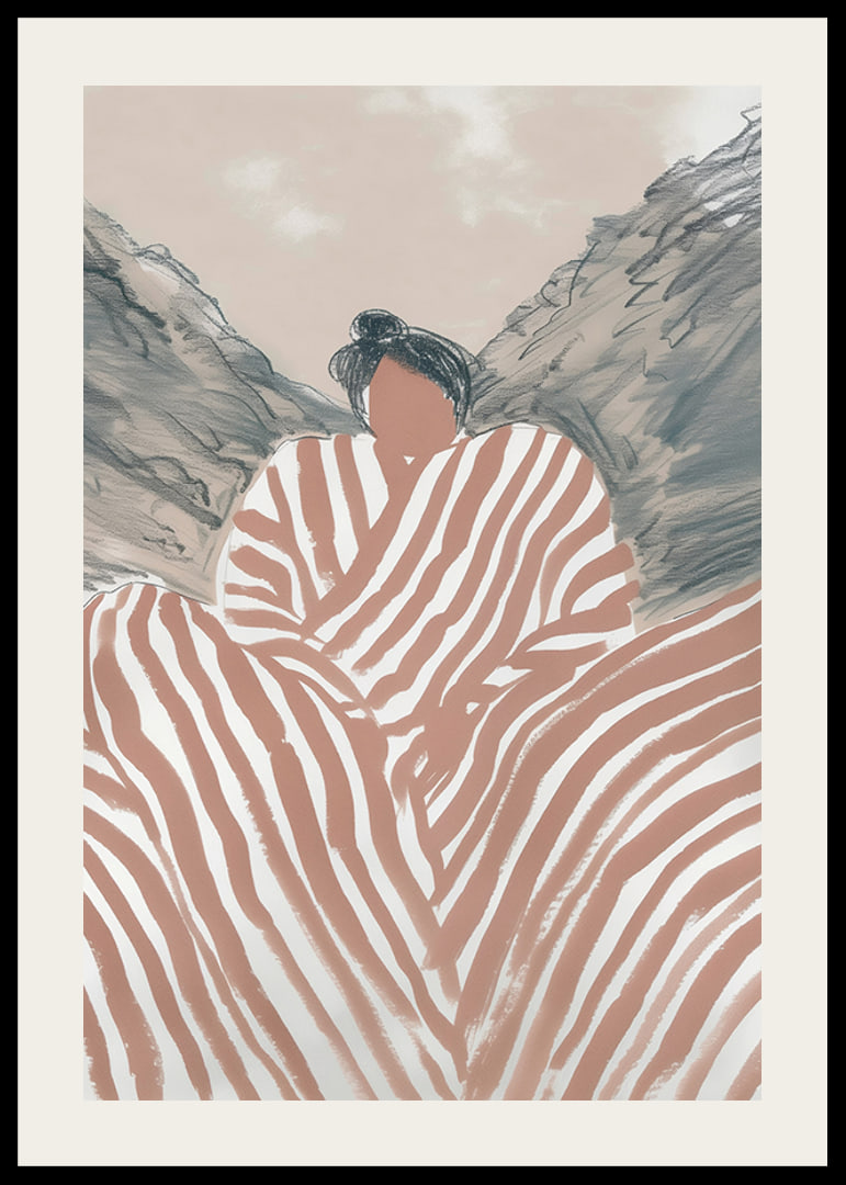 A poster where soft lines and earthy tones create a harmonious balance-12