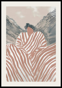 Um cartaz onde as linhas suaves e os tons terra criam um equilíbrio harmonioso-2