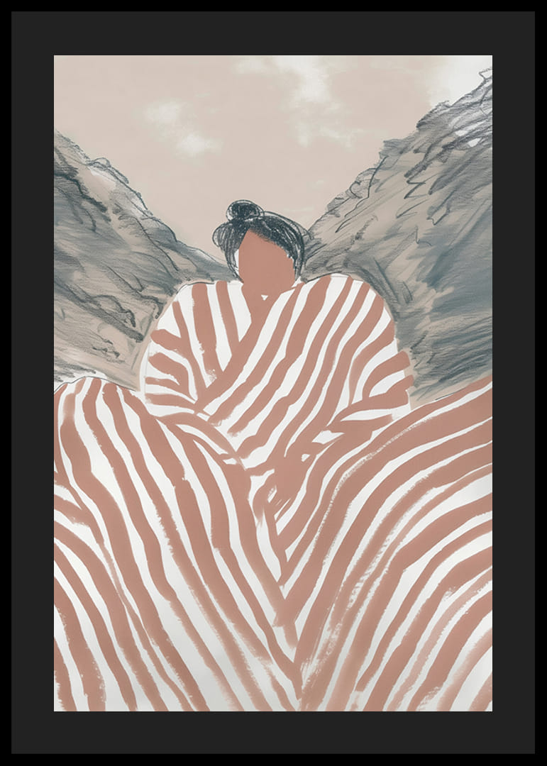 Um cartaz onde as linhas suaves e os tons terra criam um equilíbrio harmonioso-12