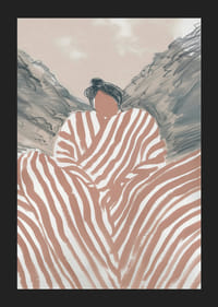 Um cartaz onde as linhas suaves e os tons terra criam um equilíbrio harmonioso-5