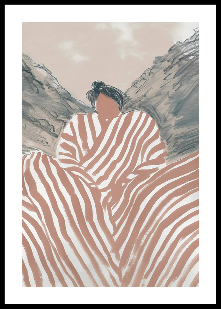 A poster where soft lines and earthy tones create a harmonious balance-12