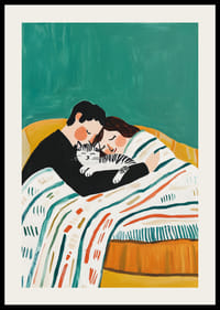 En mysig scen av vila och närhet fångad i varma färger-2