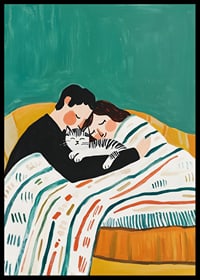 Una scena accogliente di riposo e vicinanza catturata in colori caldi-6