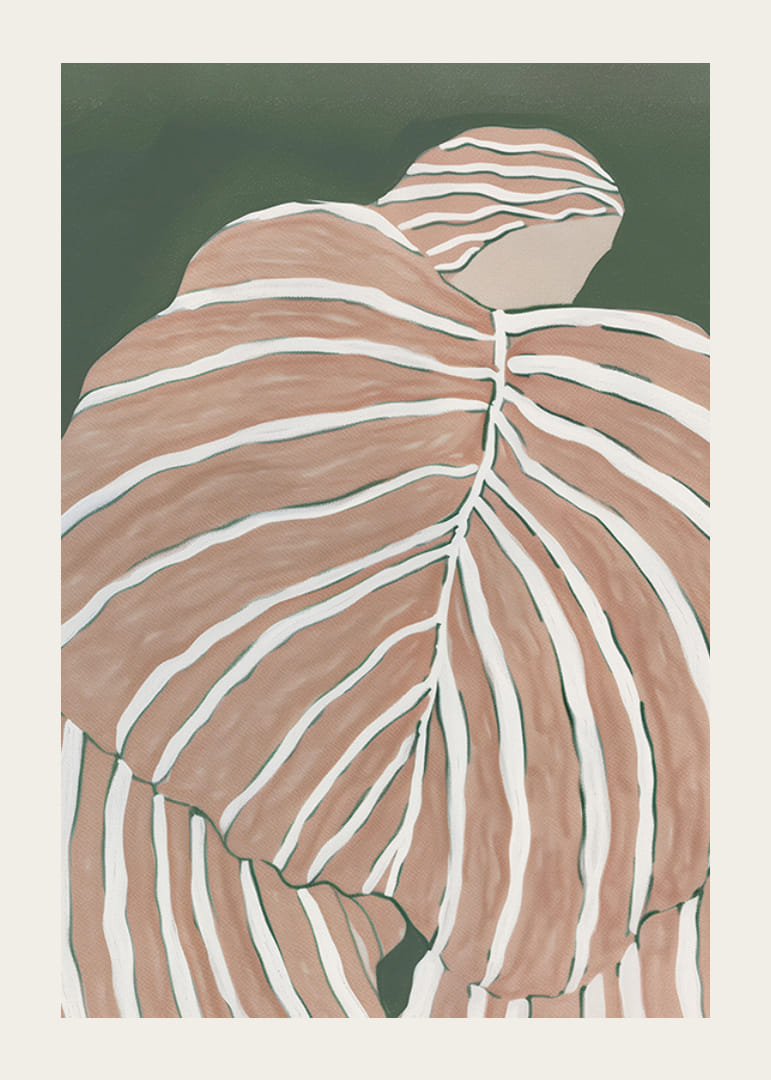 Abstrakcyjne linie i delikatne tony łączą się w uspokajający, inspirowany naturą motyw-12