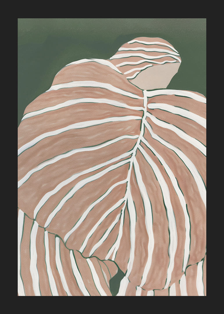 Abstrakcyjne linie i delikatne tony łączą się w uspokajający, inspirowany naturą motyw-12