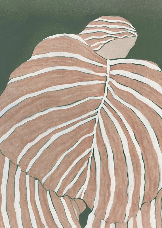 Abstract lines and soft tones merge into a calming, nature-inspired motif-12