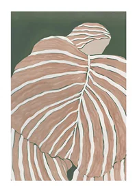 Abstract lines and soft tones merge into a calming, nature-inspired motif-1