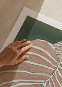 Abstract lines and soft tones merge into a calming, nature-inspired motif-9