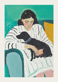 Een harmonieus moment van rust met een geliefde viervoeter-3