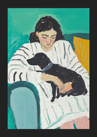 Een harmonieus moment van rust met een geliefde viervoeter-5