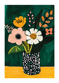 Playful flower bouquet in vibrant colors for a happier wall-1