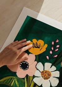 Playful flower bouquet in vibrant colors for a happier wall-9