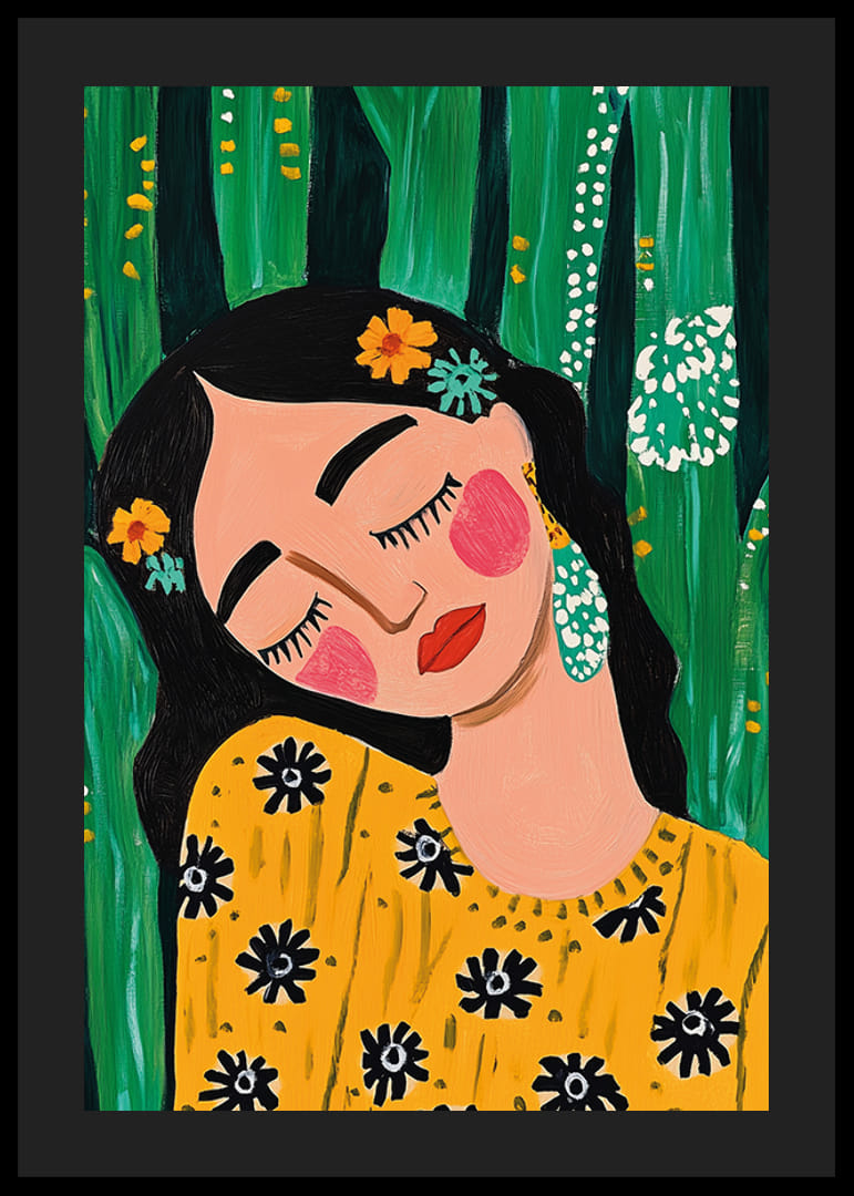 Colorful portrait of peaceful rest among lush vegetation-12