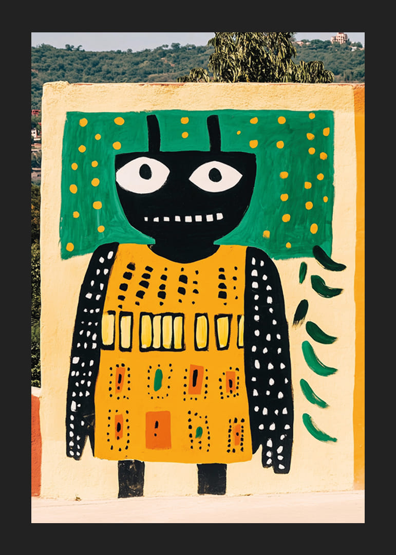 Arta vibrantă cu forme îndrăznețe aduce viață și energie pe perete-12