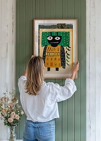Žiarivé umenie s odvážnymi tvarmi prináša na stenu život a energiu-4
