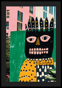 Levendige straatkunst met felle kleuren en expressieve vormen in een stedelijke omgeving-4